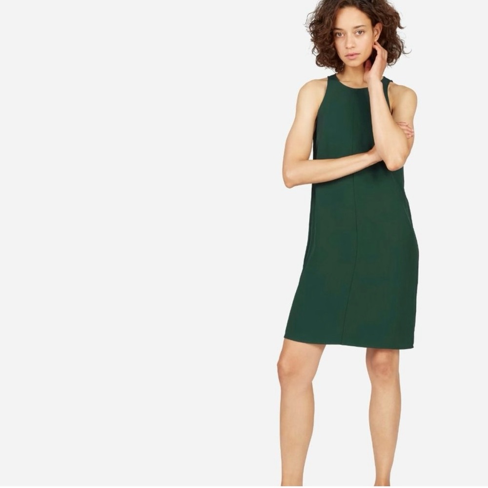 Everlane | The Japanese GoWeave High Neck Tank Dress in Green